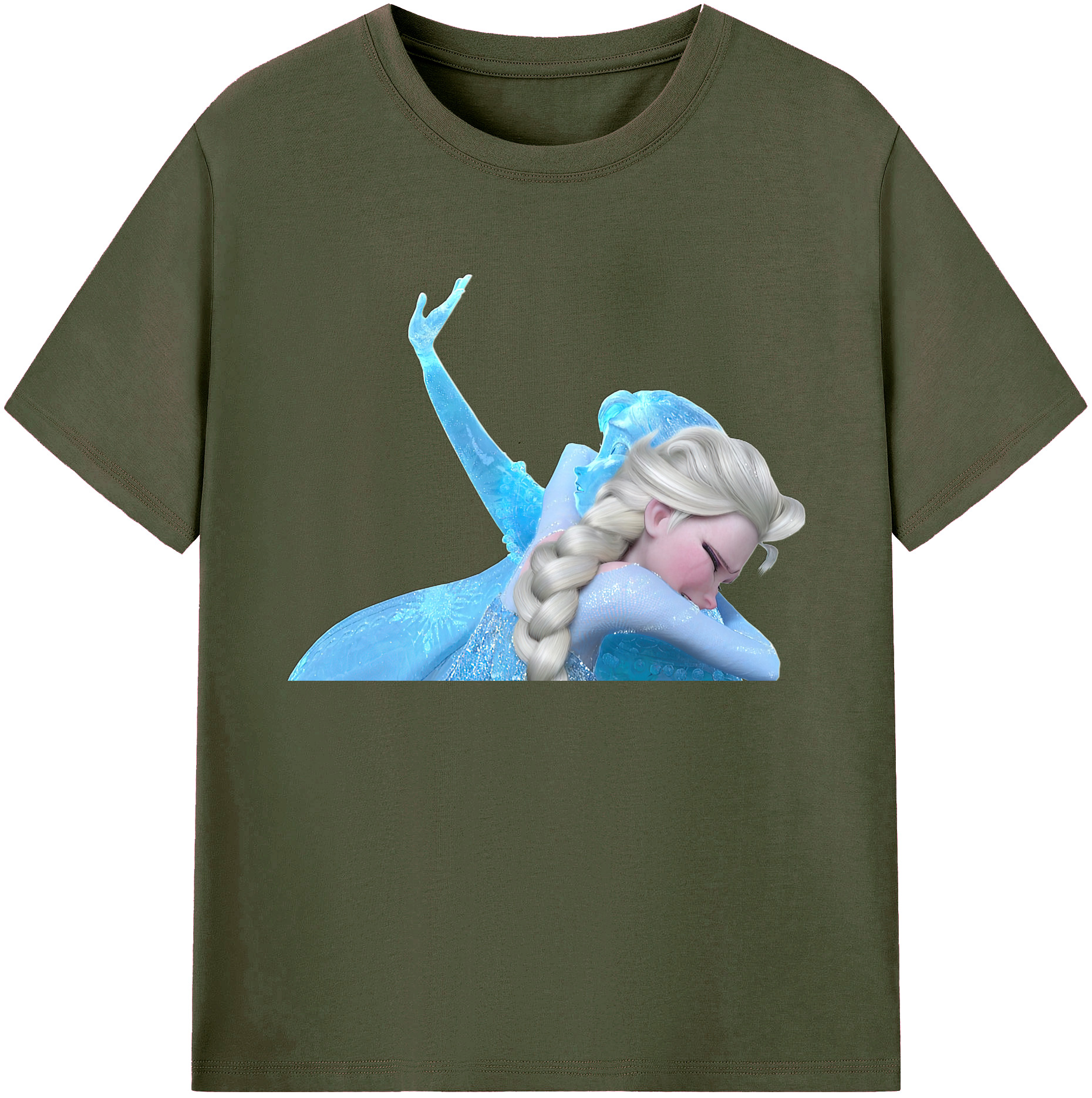 （画像用） アナと雪の女王 アンナ エルサ Frozen Anna Elsa 綿100％ メンズ半袖Tシャツ｜肌触りやわらか＆通気性